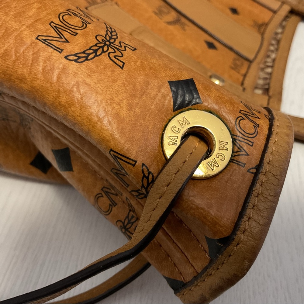 MCM Cognac Visetos Tote Bag - Picture 7 of 16